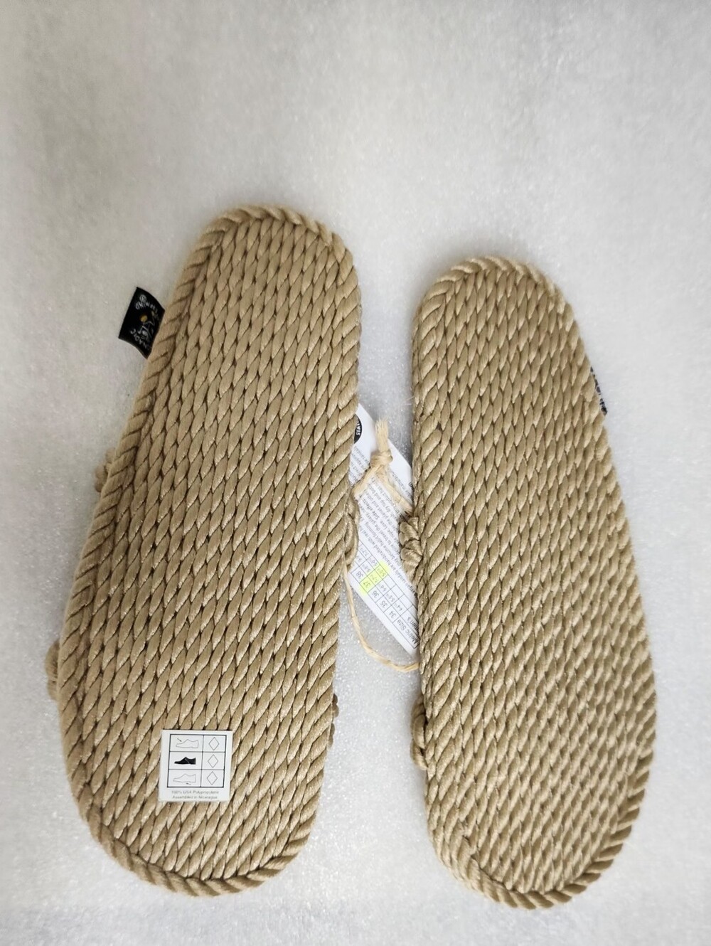 Nomadic State of Mind Sailor Knot Rope Sandals Camel Vegan Handmade Nicaragua 7. - Picture 13 of 17